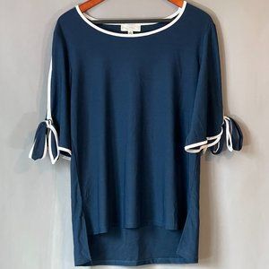 Shannon Ford New York Navy White Blouse Size S